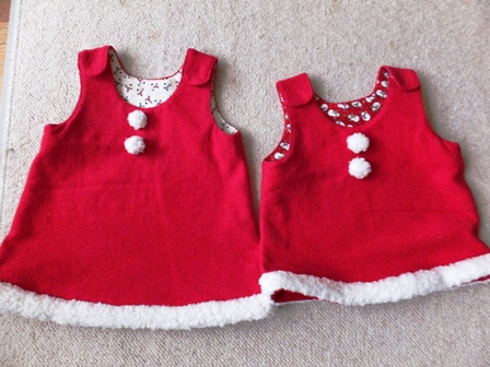 赤ちゃんに手作り サンタ服80センチサイズ ジャンバースカートの作り方７ 赤ちゃんに手作り 作り方のお役立ちブログ